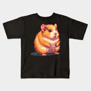 Pixelated Hamster Artistry Kids T-Shirt